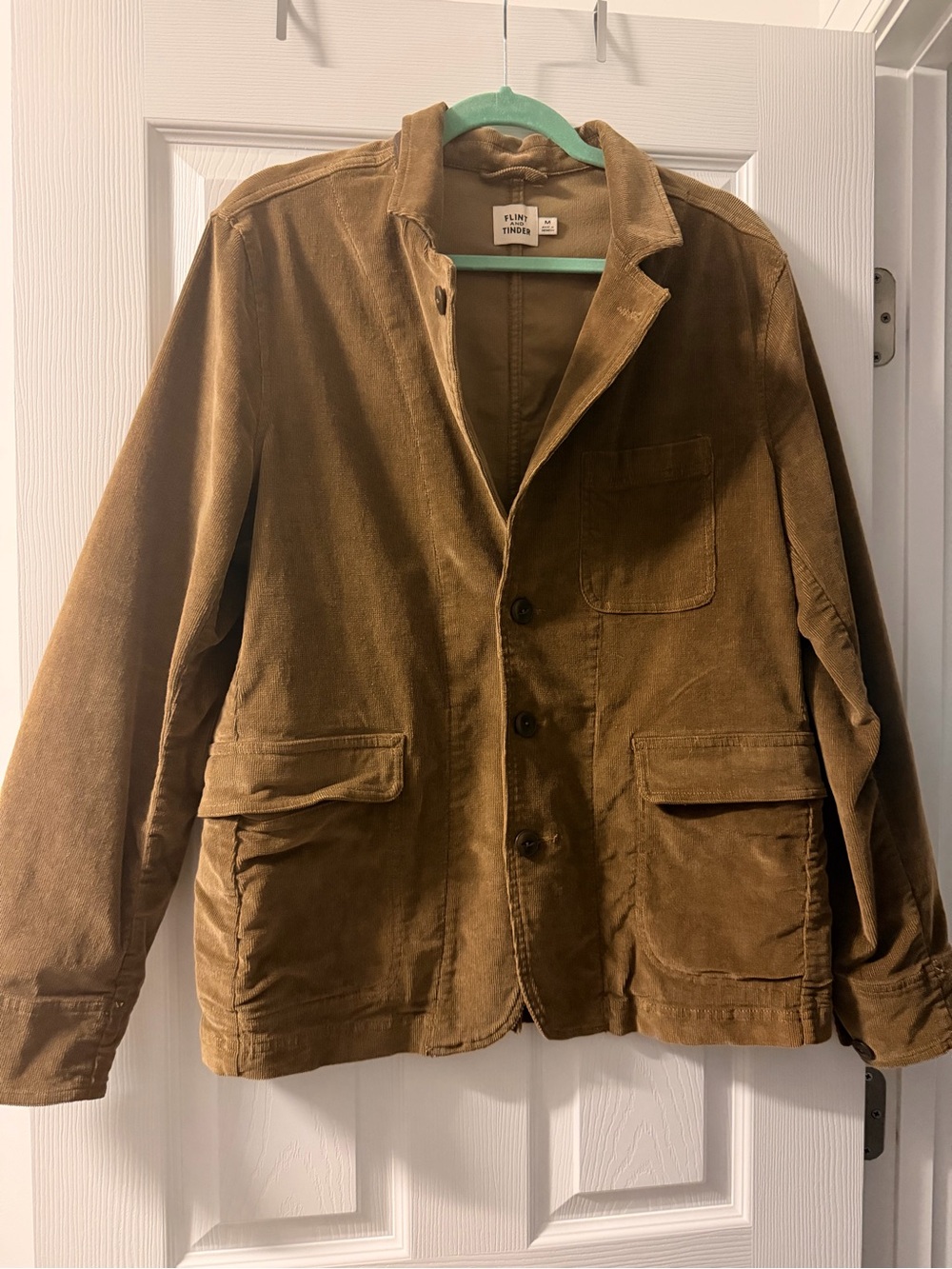 Flint and Tinder Men's Brown Corduroy Stretch Blazer Jacket -